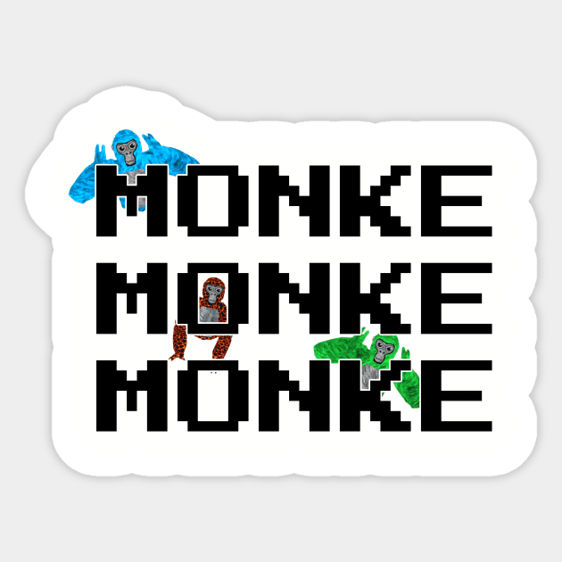 Monke Hide n Seek Sticker by Meatball_Jones